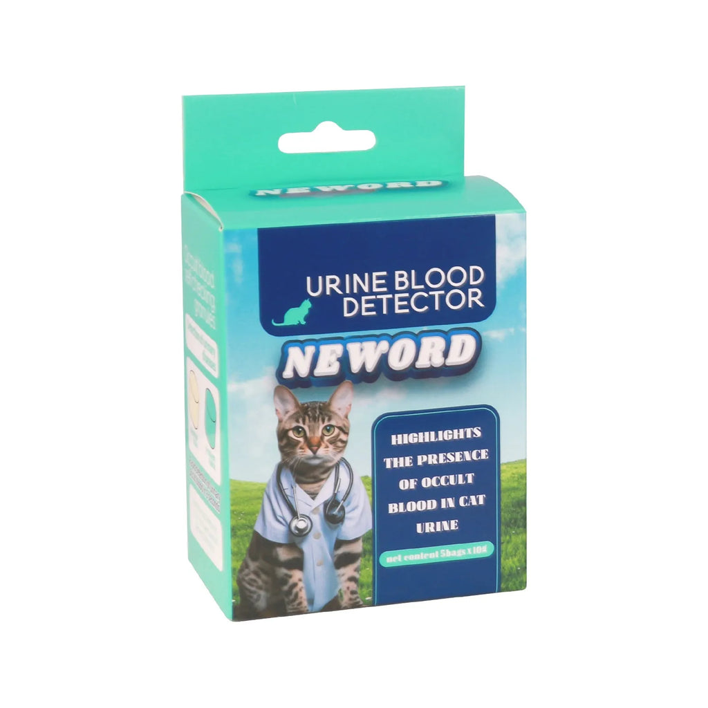 Five cat litter self-checking particles in brown and green for urinary health monitoring