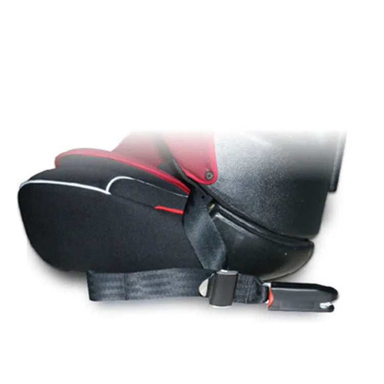 Black Isofix interface soft connection belt with steel fastener, two-point design for European car child seat fixing