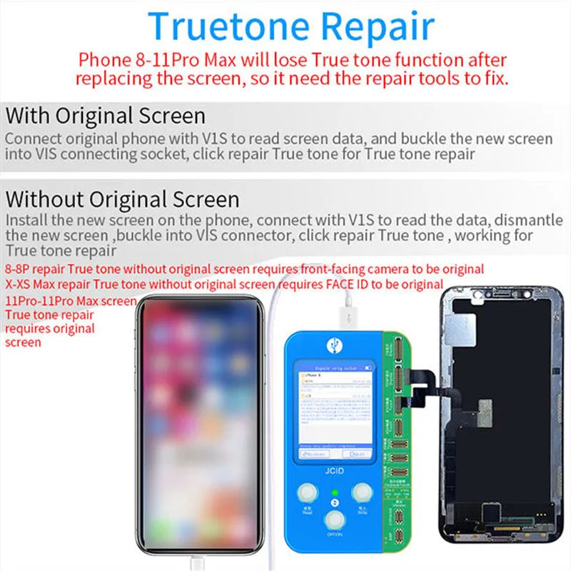 V1SE Pro plastic diagnostic detector for iPhone screen and board testing.