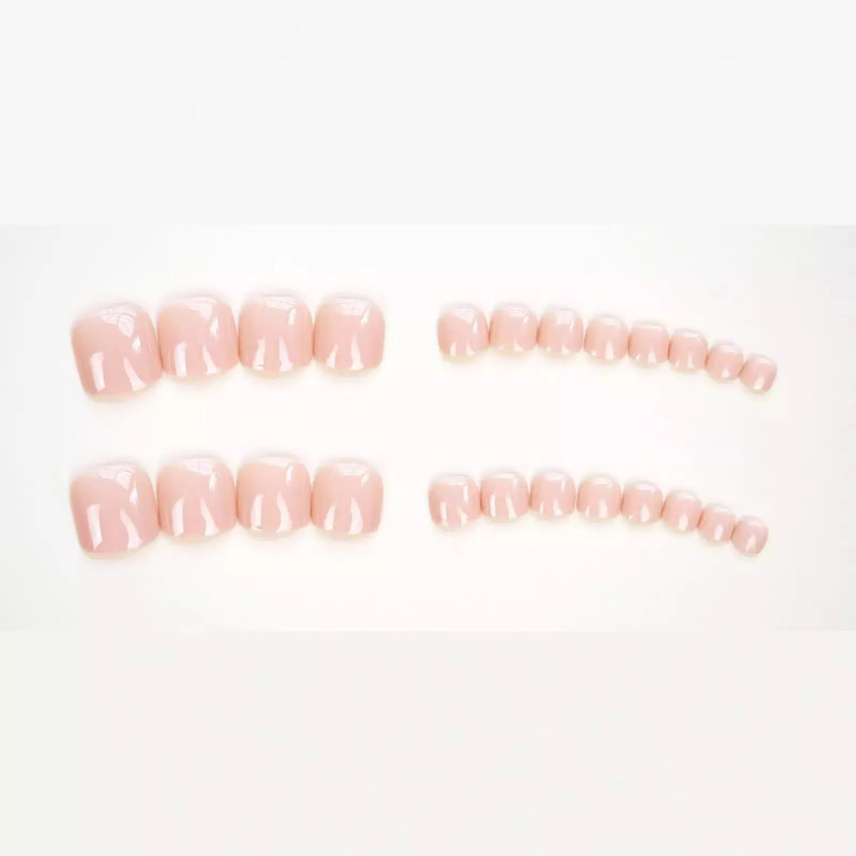 Fashion Personality Toe Nail Stickers set in skin colour with glue for ins style pedicure