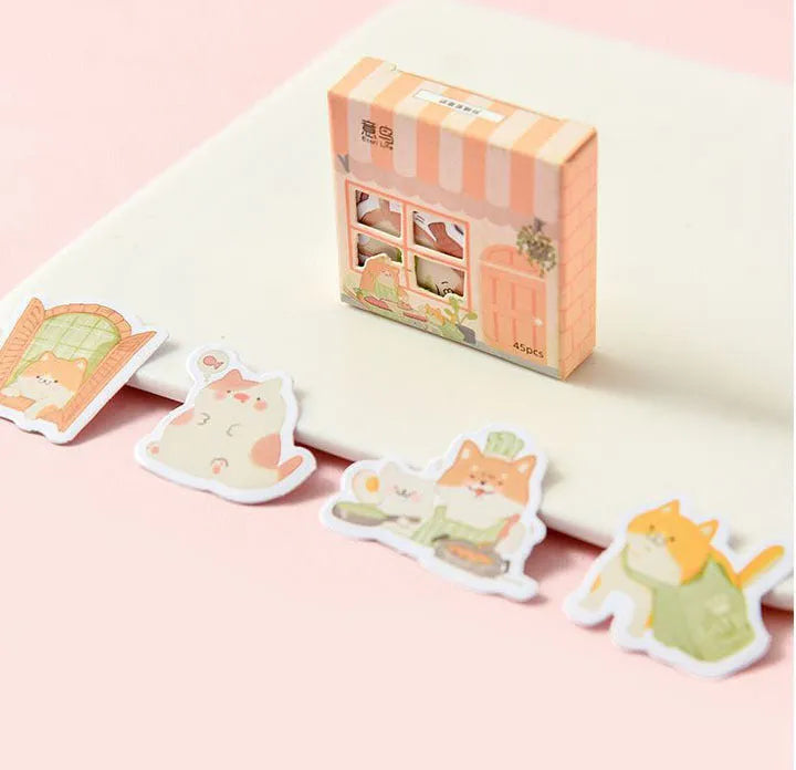 Cute penguin paper accounting stickers in 20-50mm widths for financial decoration