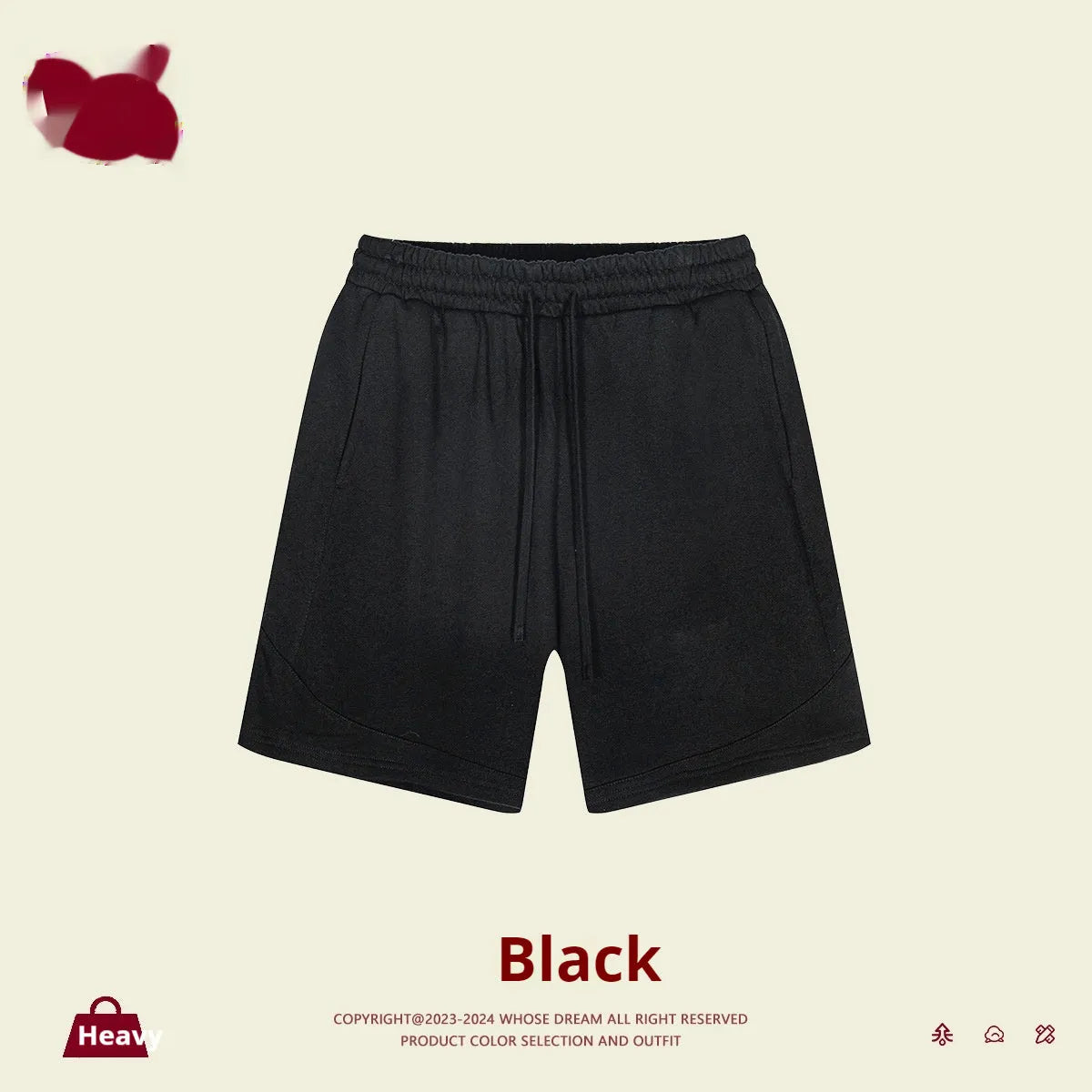 Children's cotton sports shorts in solid colours with loose fit design for active wear