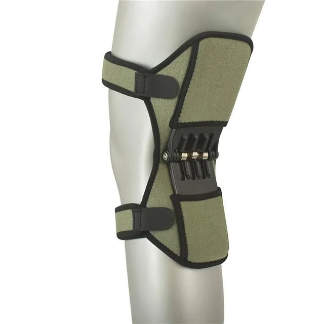 Adjustable knee brace patella support booster with spring mechanism and breathable fabric