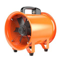 8-inch titanium steel industrial axial flow fan with 5-metre air duct for dust removal