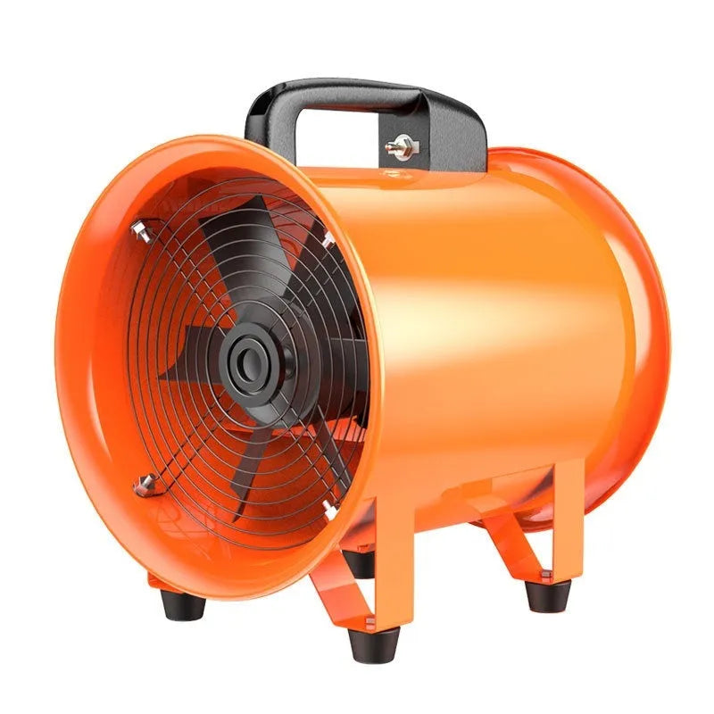 8-inch titanium steel industrial axial flow fan with 5-metre air duct for dust removal