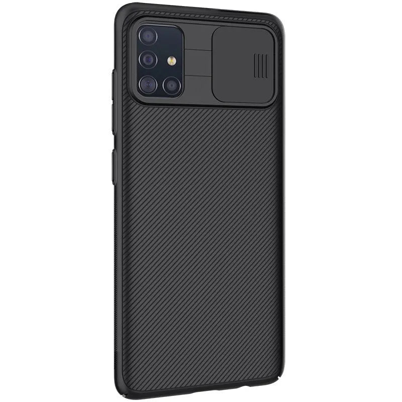 CamShield Samsung Galaxy A51 black PC back cover phone case front view