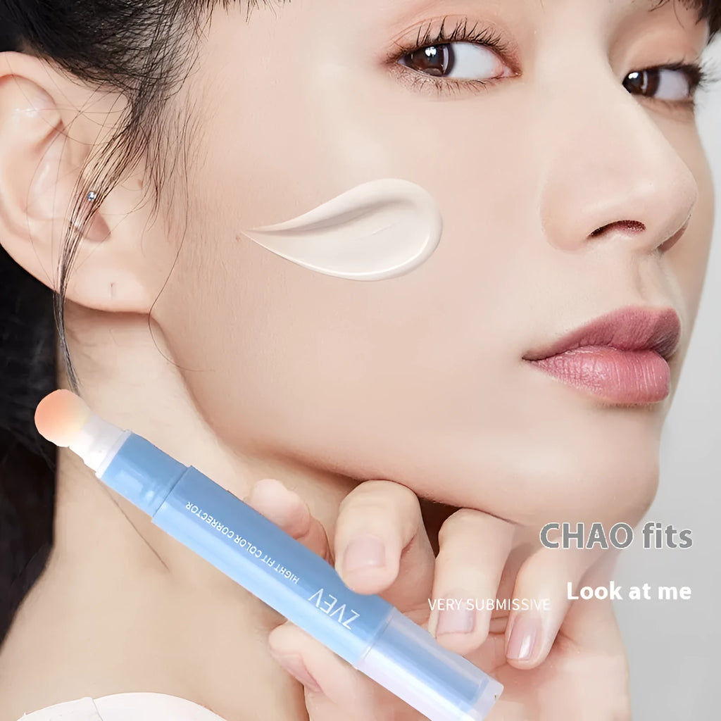 Sponge brush head concealer cream pen with 1.5g net content in three colour shades