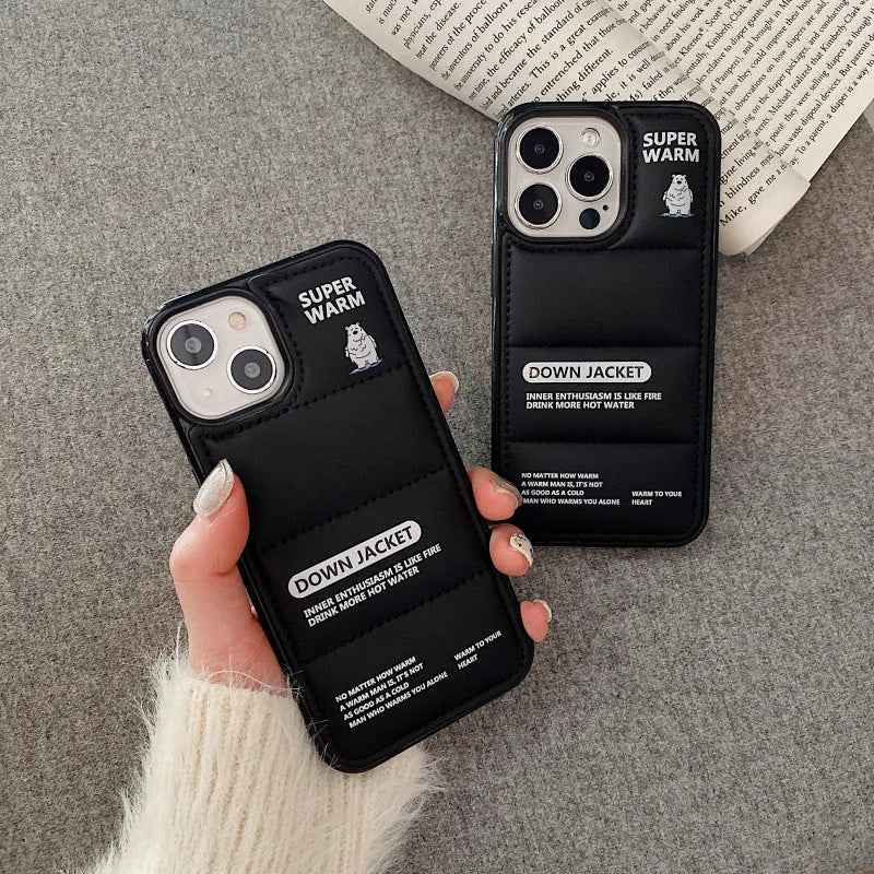 Fashion simple anti-drop TPU phone case with polar bear print for iPhone models