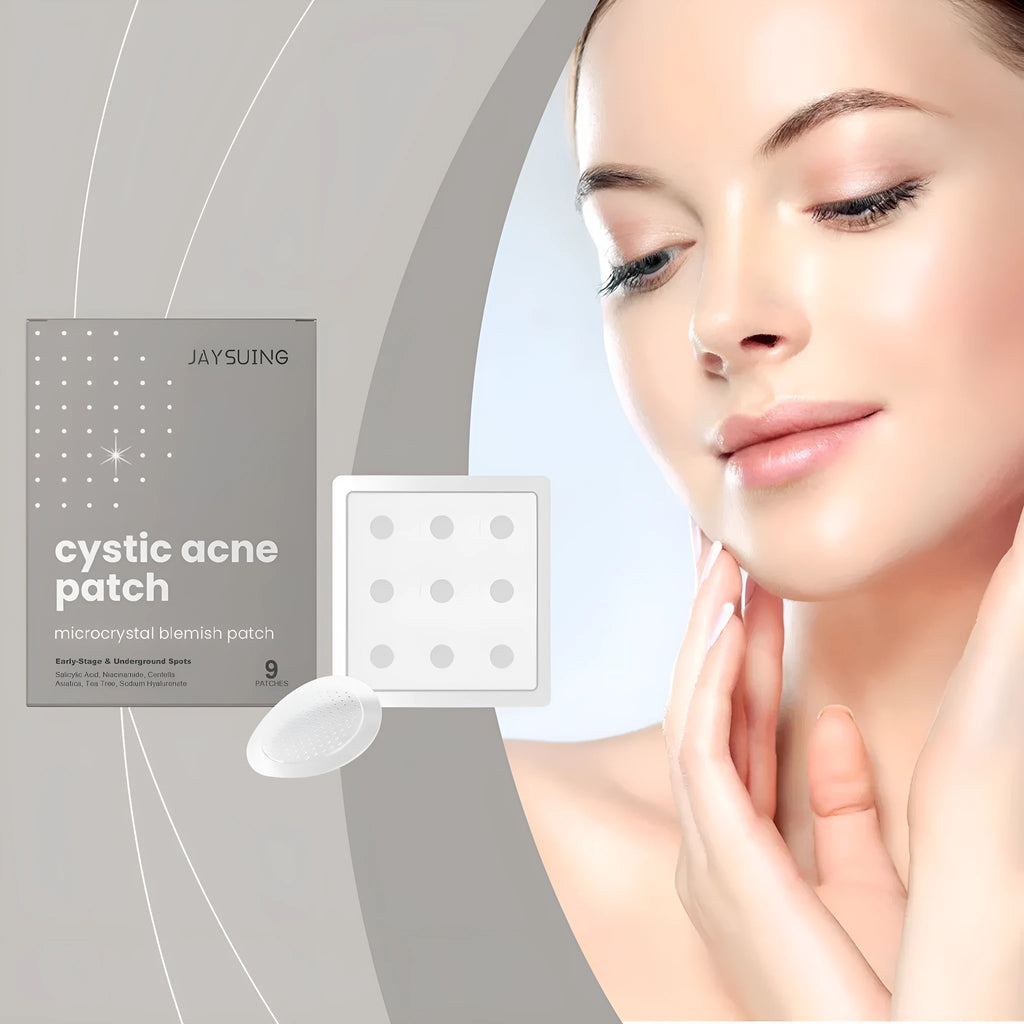 Nine acne repair microneedle patches with tea tree oil and Centella asiatica for spot treatment