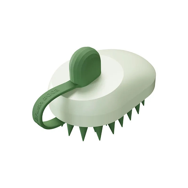 Soft silicone pet hair remover comb brush with TPR massage nodes for dog bathing