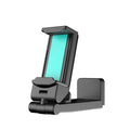 Foldable rotating universal phone holder in black, grey, or green colours showing adjustable viewing angles