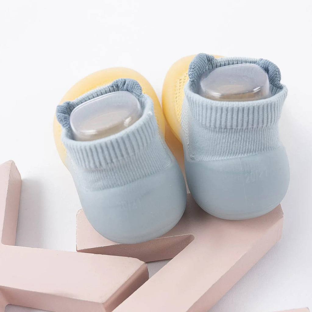 Baby toddler shoes breathable net upper non-slip rubber sole round toe 1-2cm heel sizes 18-27