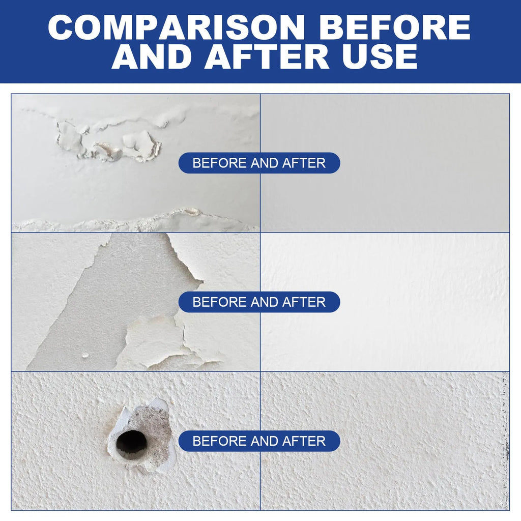 White wall crack repair paste in 100g tube with pointed scraper for latex paint wall repair
