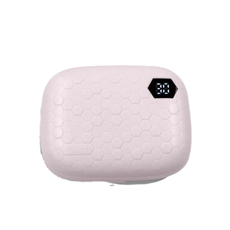 Pearl white automatic ultrasonic cleaning machine for invisible glasses and contact lenses.