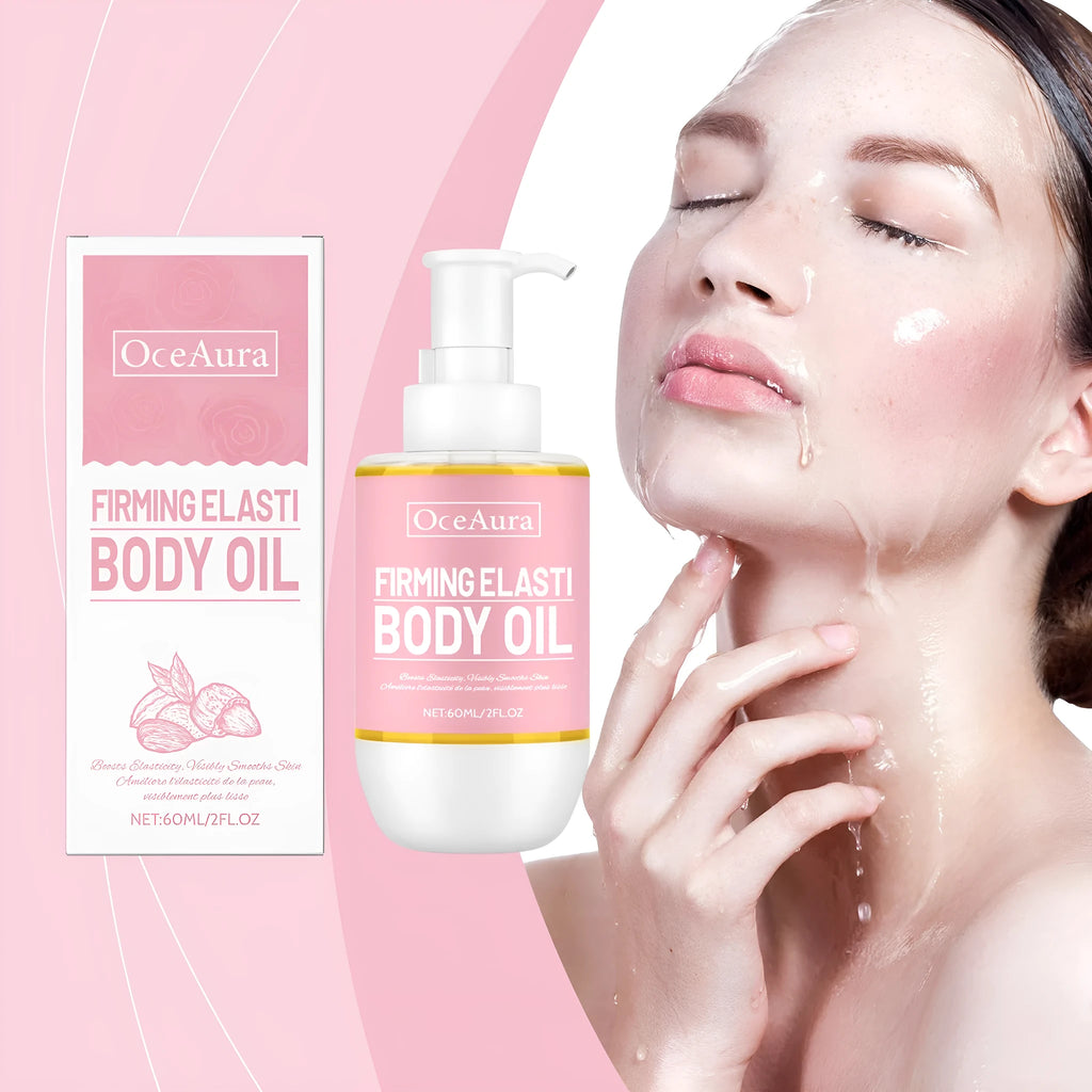 60ml bottle of moisturising body oil for universal skin types