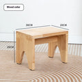 Solid wood household shoe changing stool with distressed finish and bracket structure