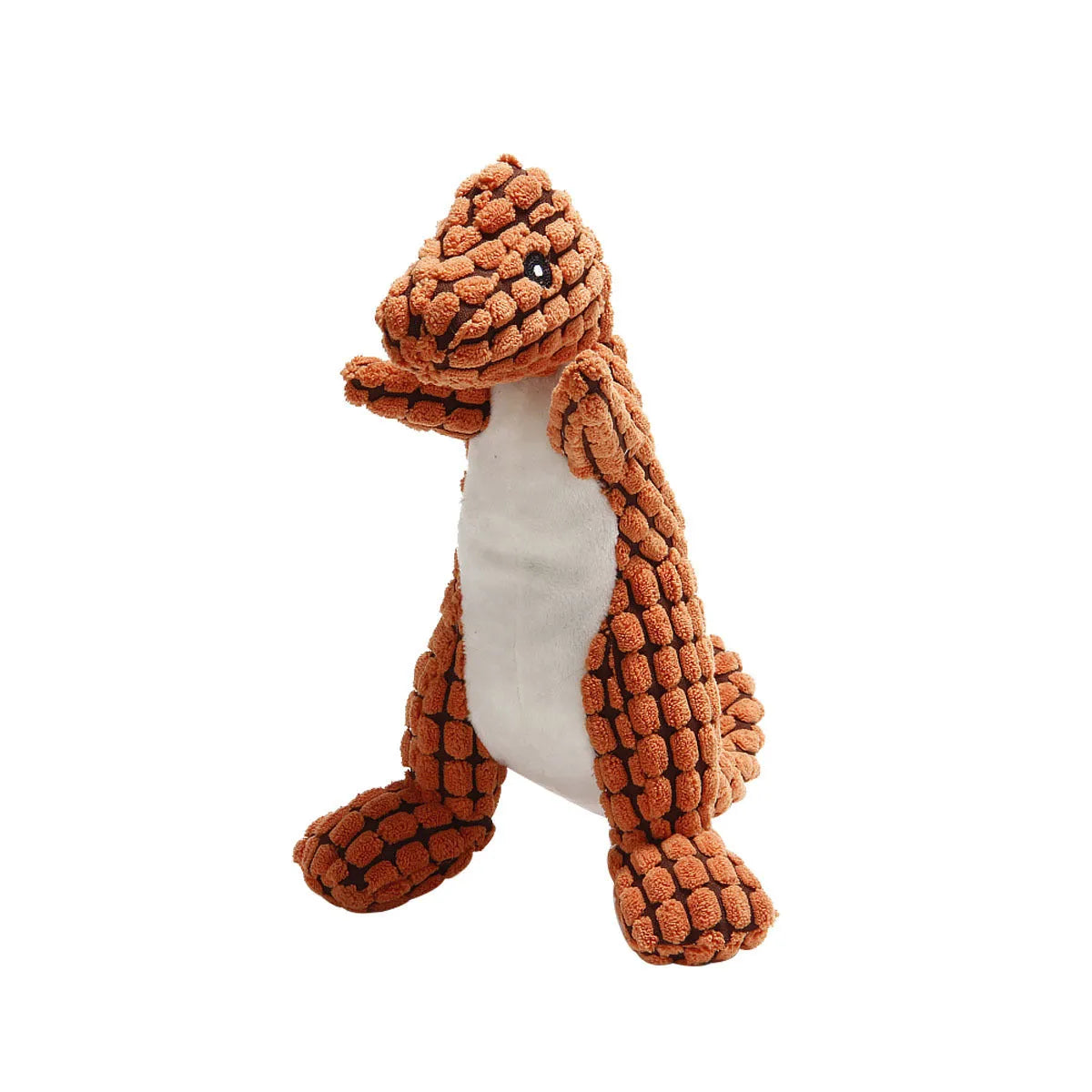 Grey rubber dog chew toy with squeaker measuring 35cm long for bite resistance