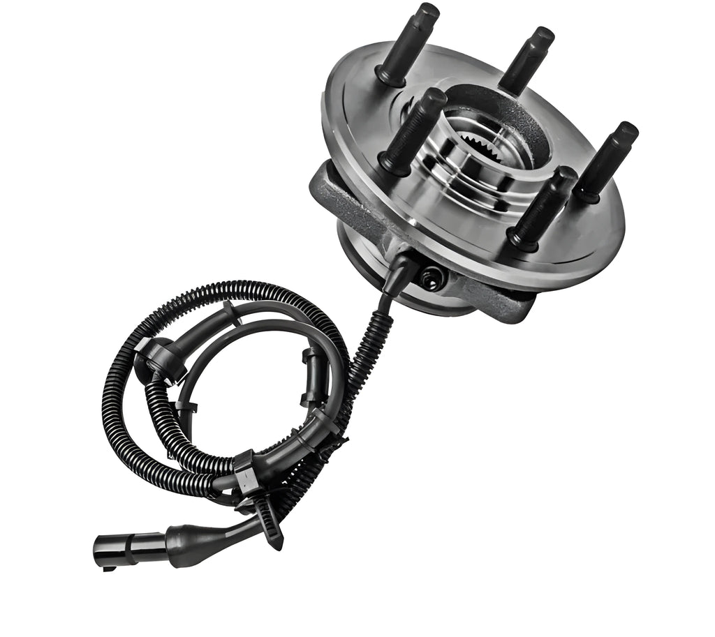 Black bearing steel wheel hub assembly for Ford Explorer with OE part numbers 515050 BR930456 1L24-1104AC 4L2Z1104AA