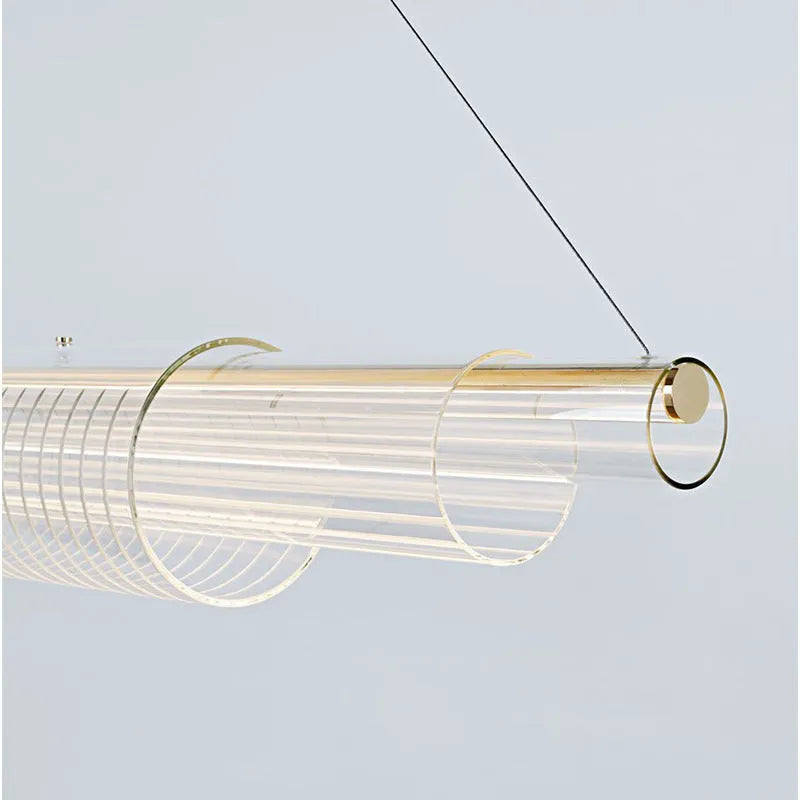 Modern glass pendant lamp with iron body for restaurant or bar lighting