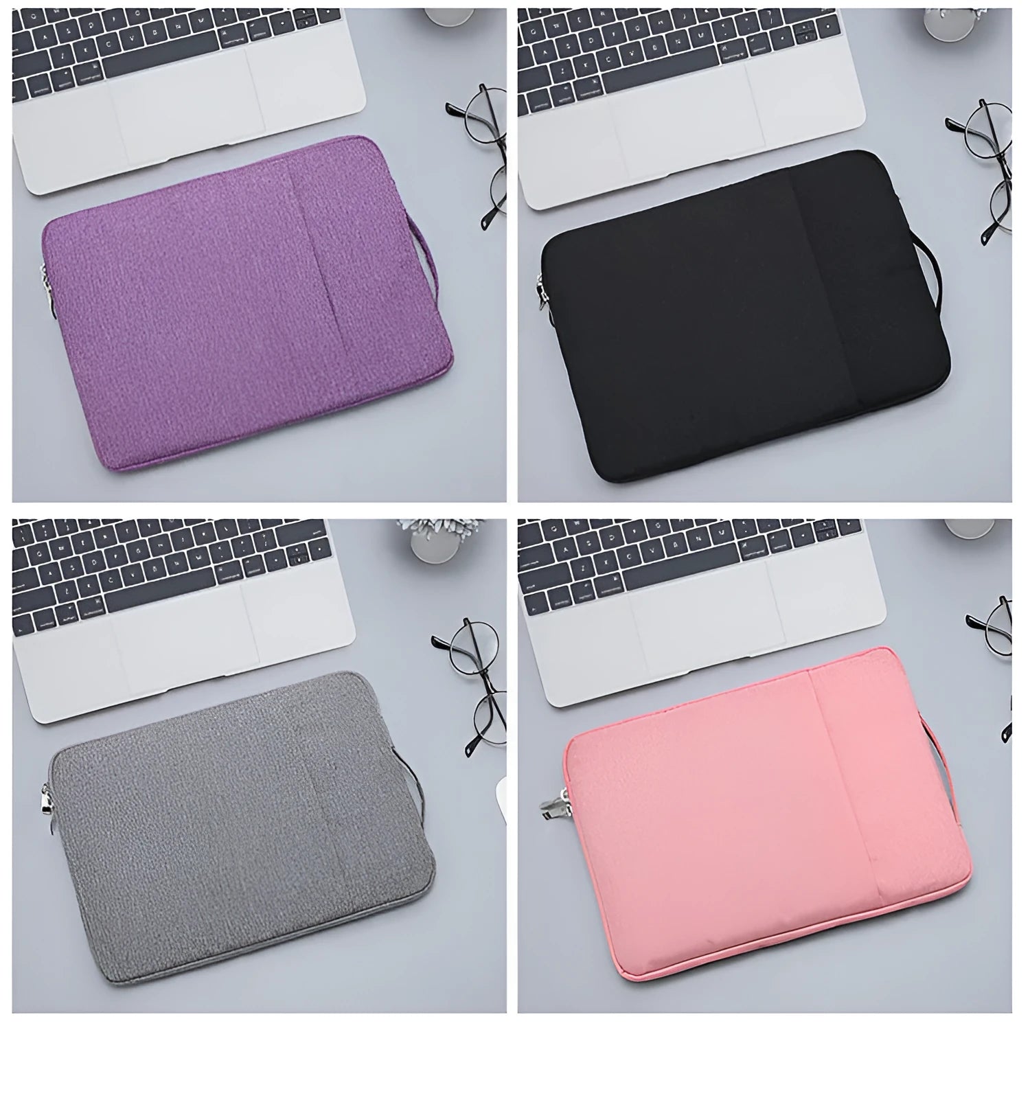 Oxford cloth laptop storage bag in blue, waterproof with zipper closure and internal computer pocket