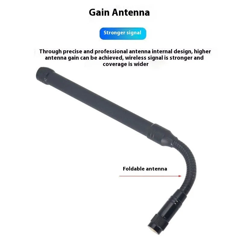 High gain gooseneck antenna 600-6000MHz 8DBI omnidirectional FRP with SMA interface