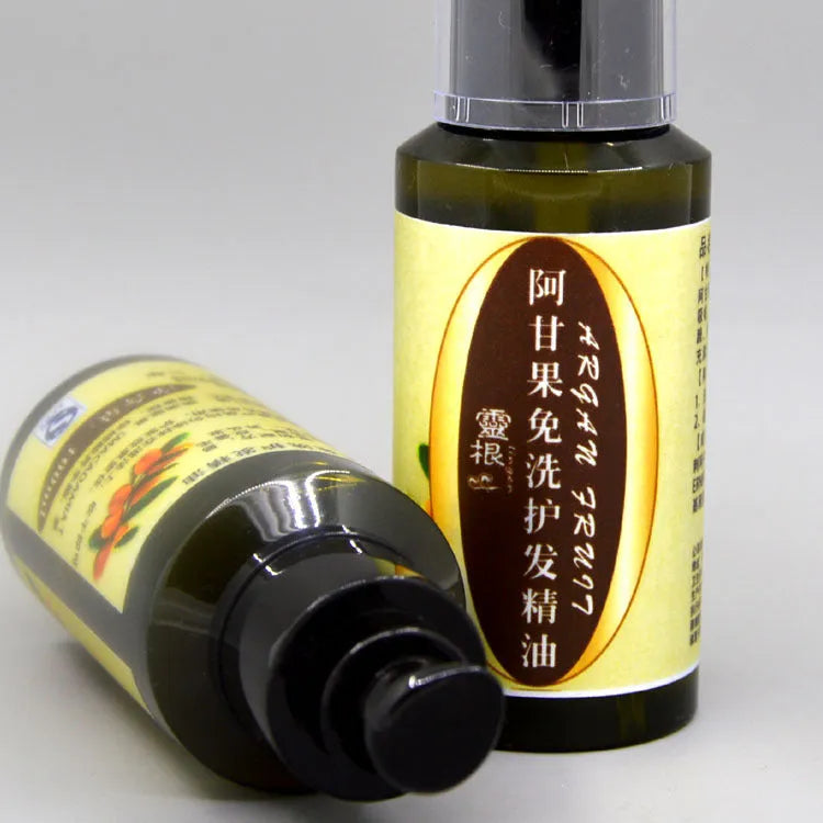 Smooth shiny frizz-resistant leave-in hair oil for damaged hair colour protection