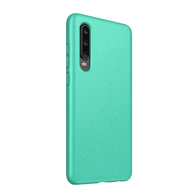 Huawei P30 mobile phone case in TPU material showing back cover design with multiple colour options