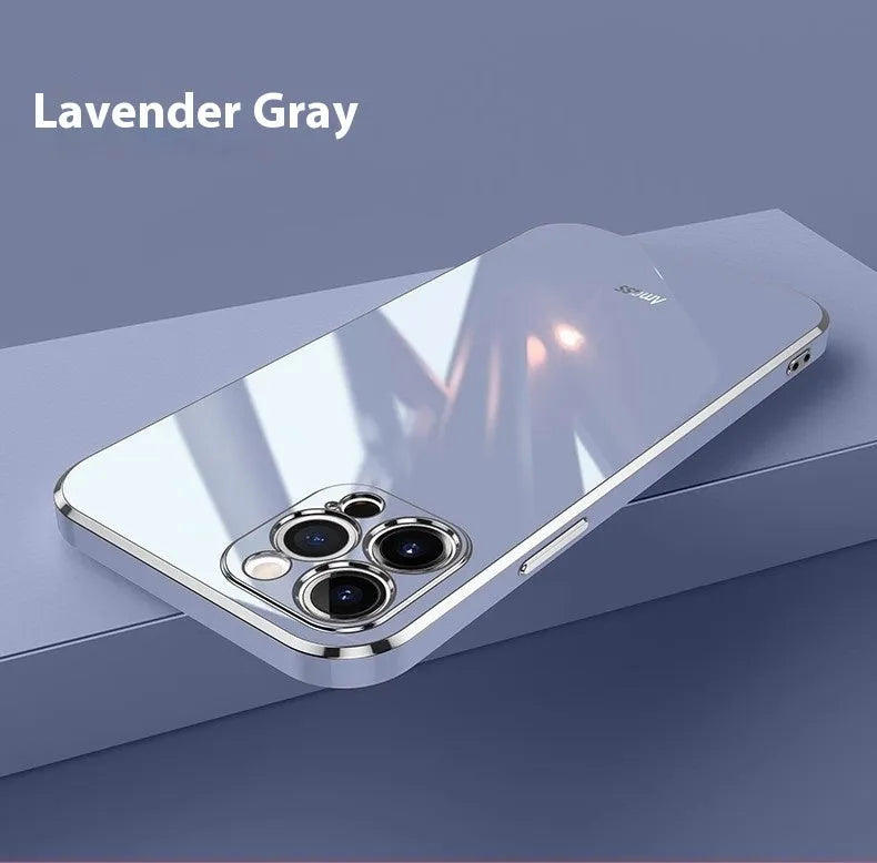 Simple 6D straight edge electroplated shockproof case for Apple iPhone 15 and iPhone 16 in mint green colour.