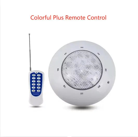 Round plastic IP68 underwater wall-mounted lamp 280mm diameter 70mm thickness warm white cool white RGB