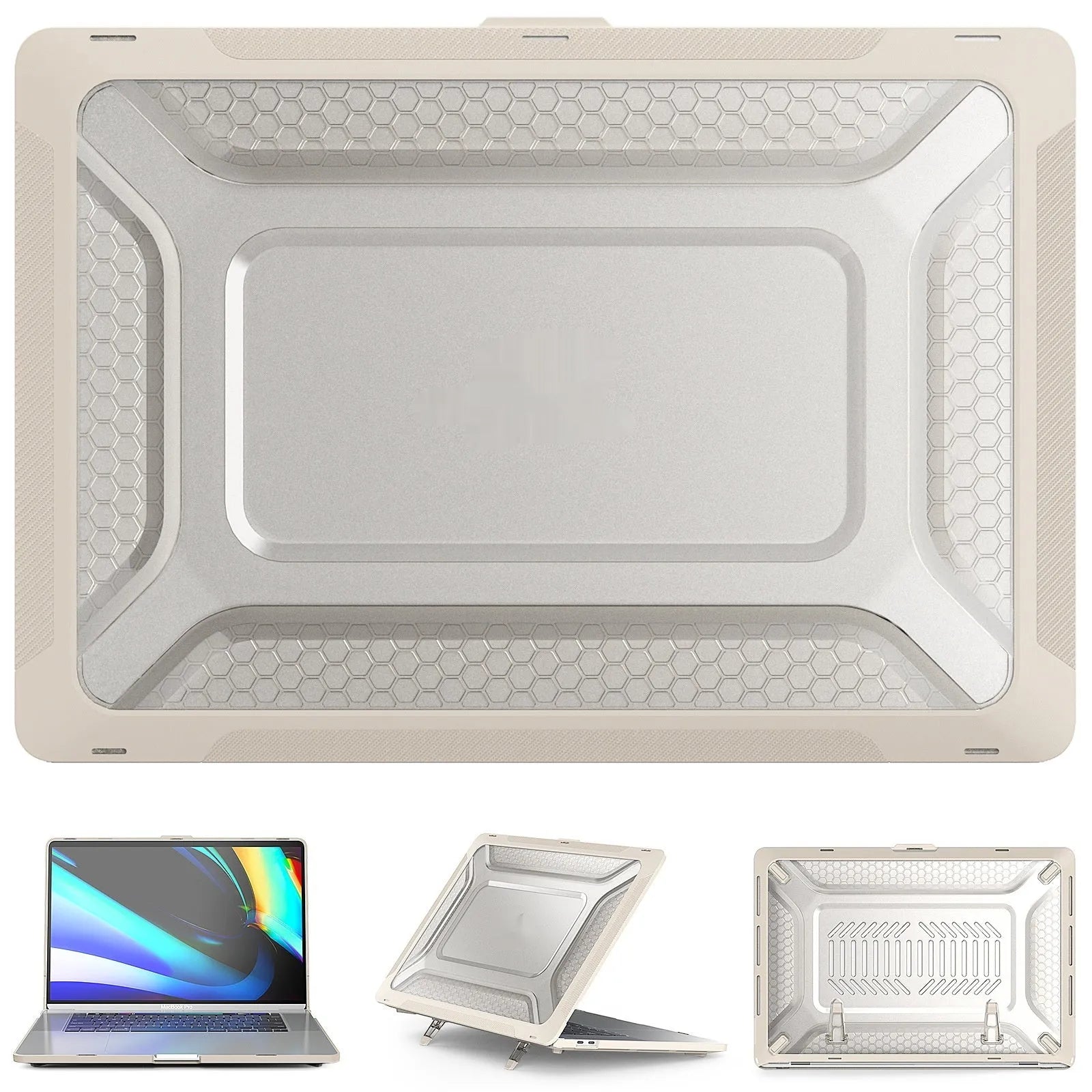 MacBook protective shell case in four colour options for Air and Pro models from 2018 to 2023