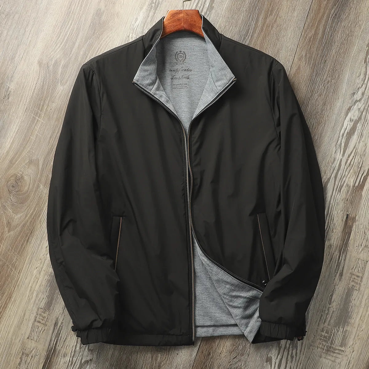 Men's stand collar jacket in regular fit with regular sleeves, available in four colour options
