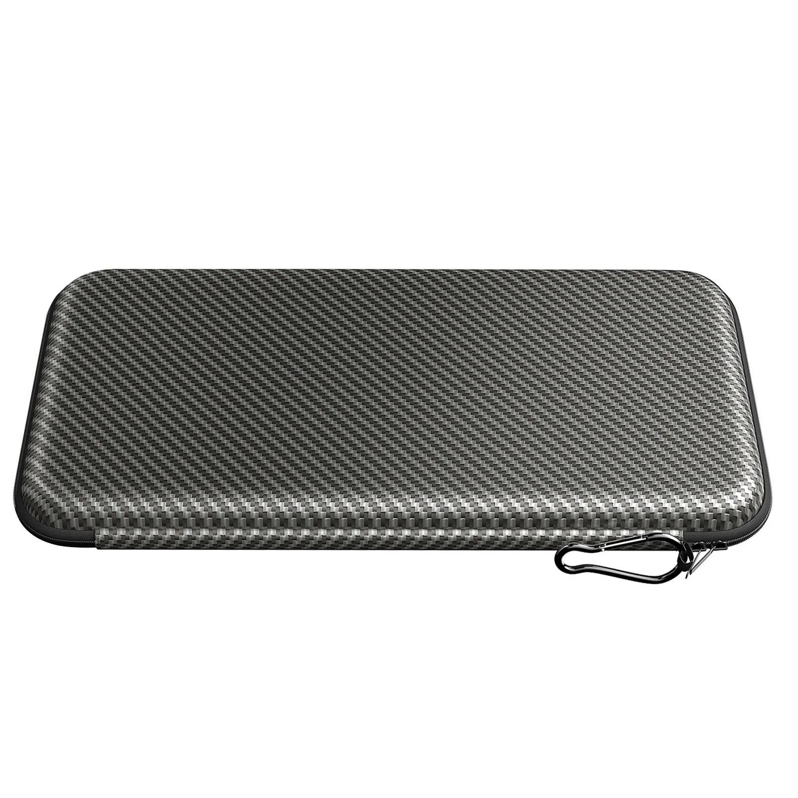 Silver grey golf glove storage bag with two metal support brackets
