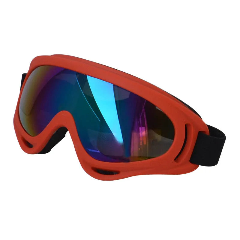 Outdoor dog sunglasses with UV400 protection, Class 2 sunshade lenses, full-frame PC construction, available in eleven colours including army green and black