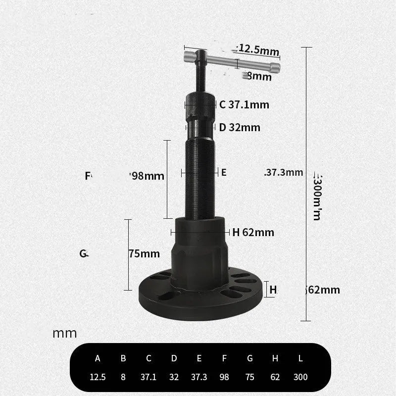Chrome vanadium steel brake drum removal tool kit for electric tricycle and car wheel hubs