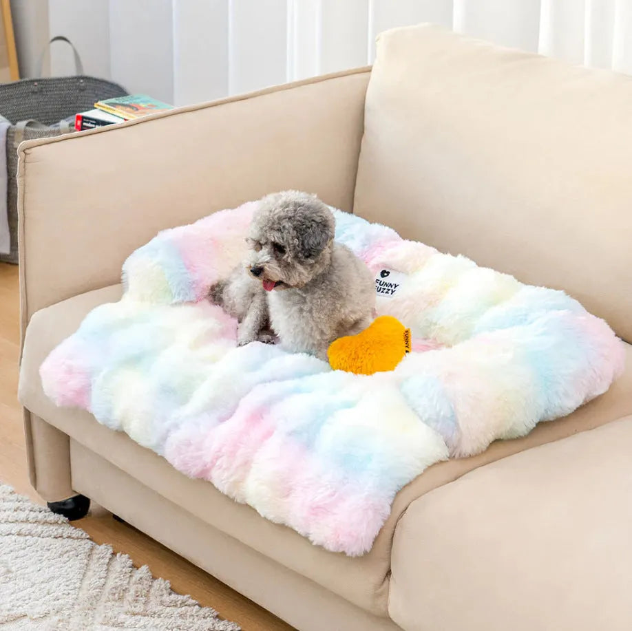 Kennel right angle removable washable pet sofa in dark gray with plush cover, size M
