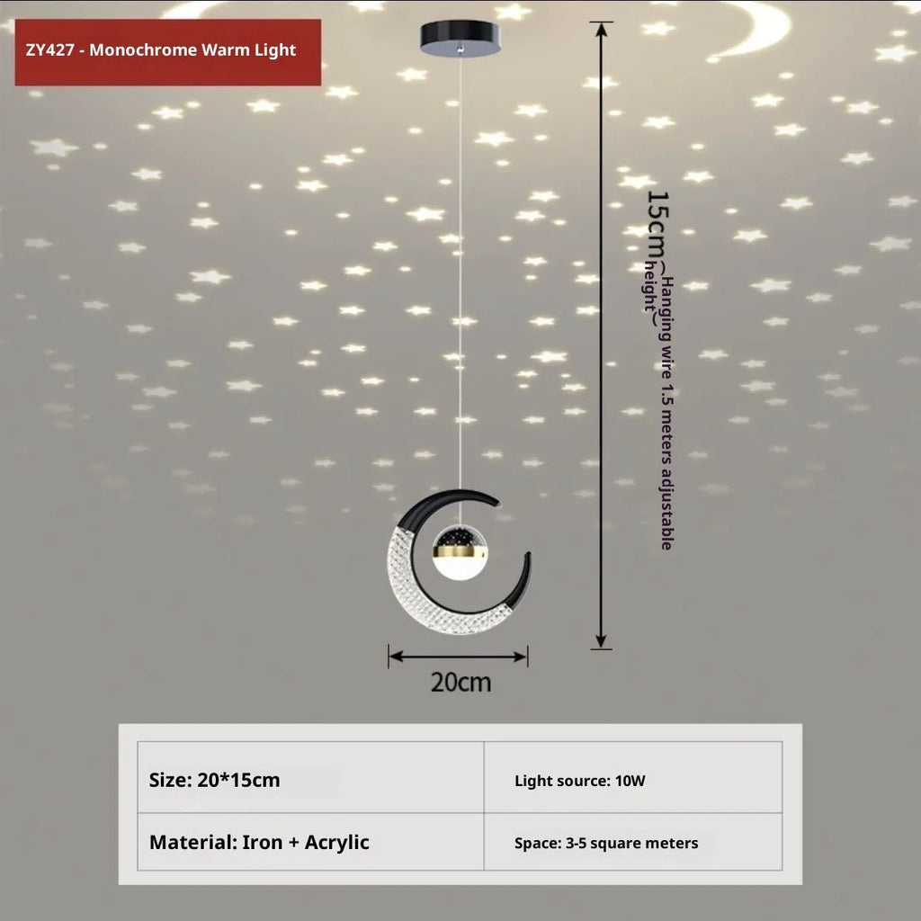 Adjustable pendant light gold or black finish three-colour dimming simple modern ceiling light 110V