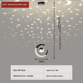 Adjustable pendant light gold or black finish three-colour dimming simple modern ceiling light 110V