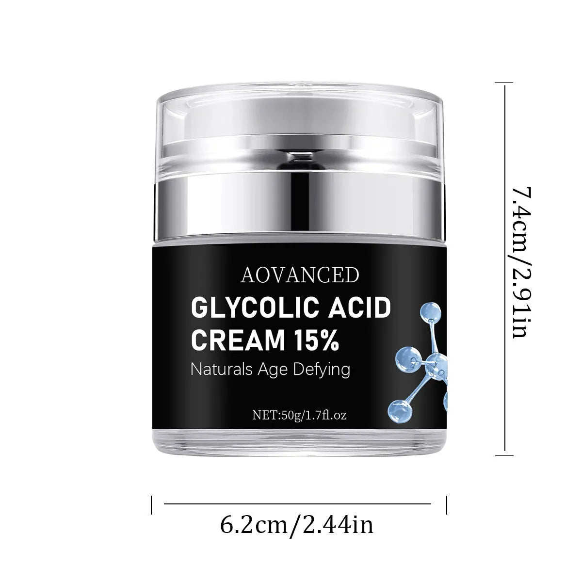 A 50g jar of salicylate exfoliating and moisturising facial cream for all skin types.