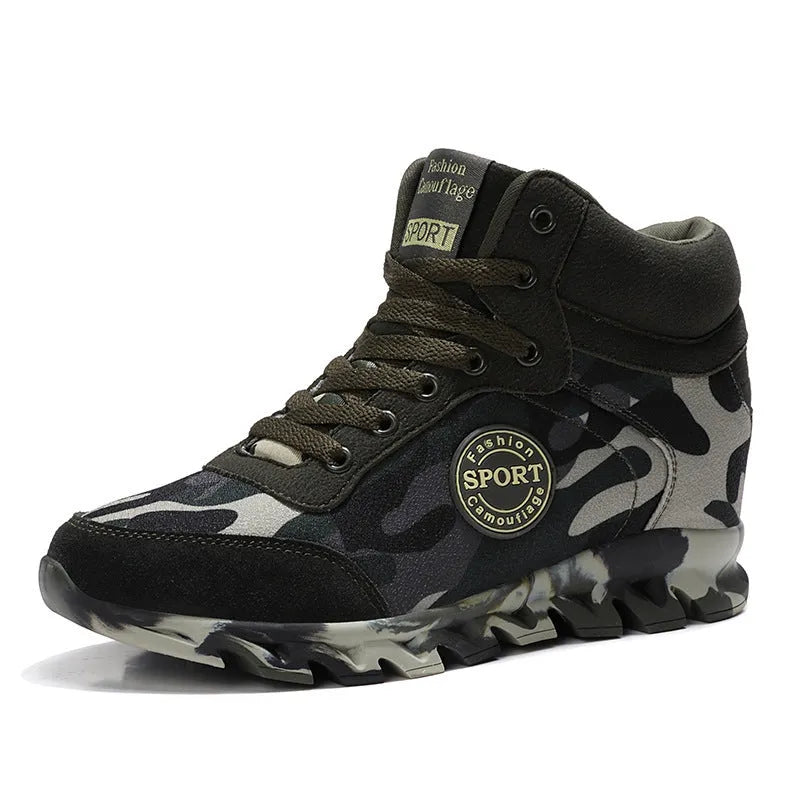 Women's green camouflage canvas sneakers with rubber sole in EU sizes 35-42