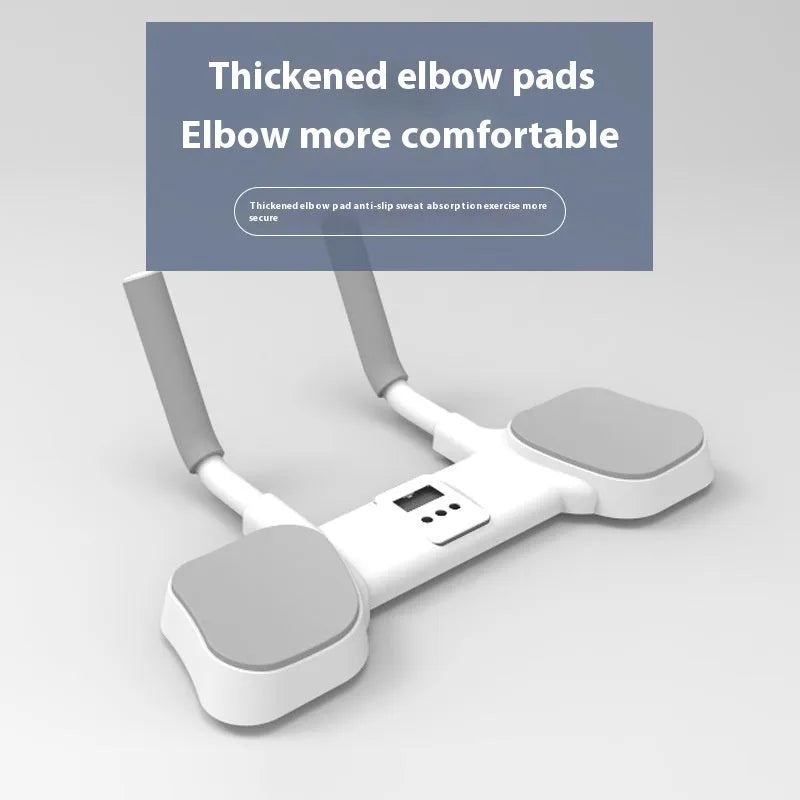 White multi-functional flat support trainer made of alloy aluminium and ABS plastic for home fitness.