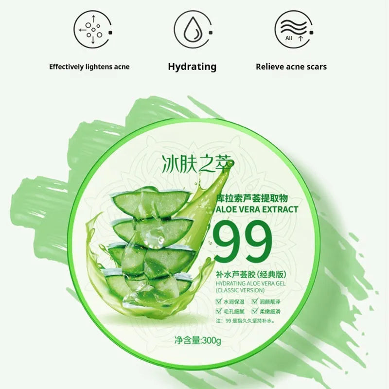300g transparent aloe vera gel in emulsion formula for facial and body moisturising