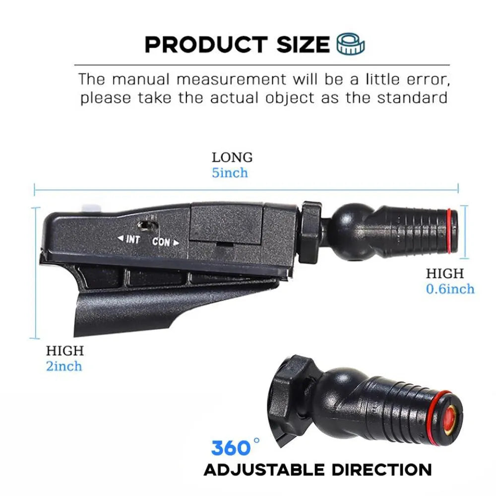 Black golf putting laser aiming instrument mounted on putter shaft for alignment practice