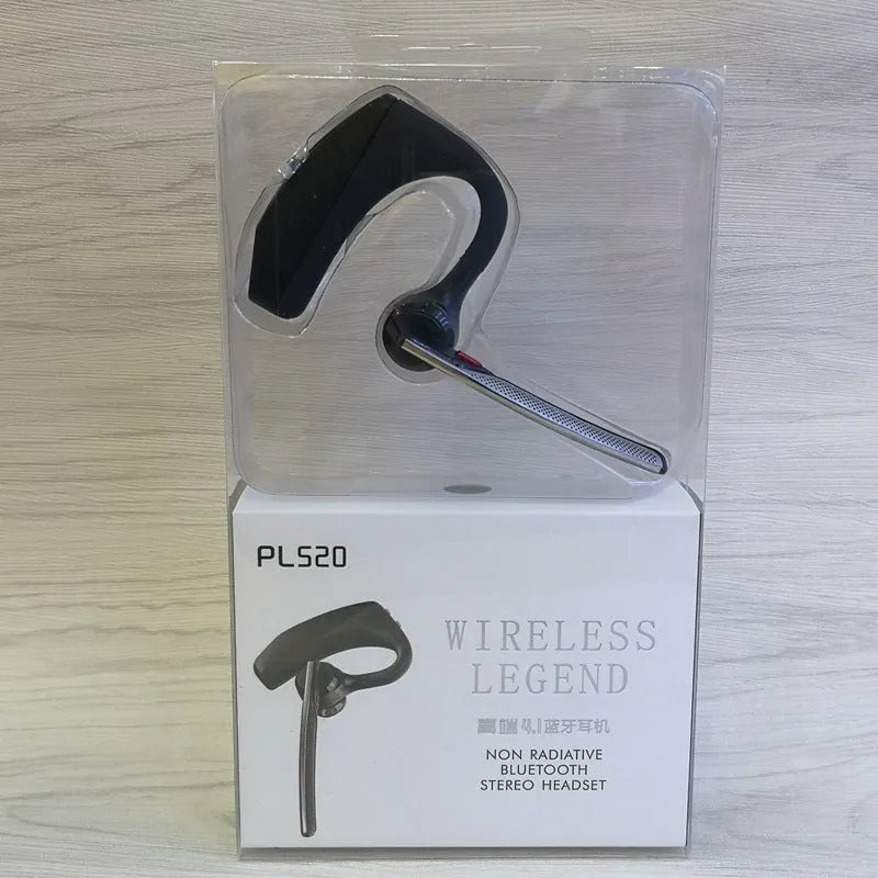 Black stereo Bluetooth sports headphones with a battery display on a plastic frame.