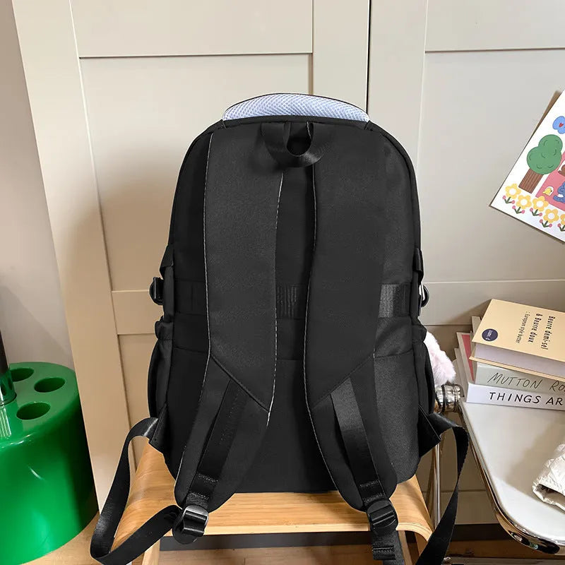 High school student backpack in waterproof nylon with curved shoulder straps and under 20L capacity