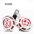 LED horn with crisp sound for motorcycles and cars, available in Blue66 colour option
