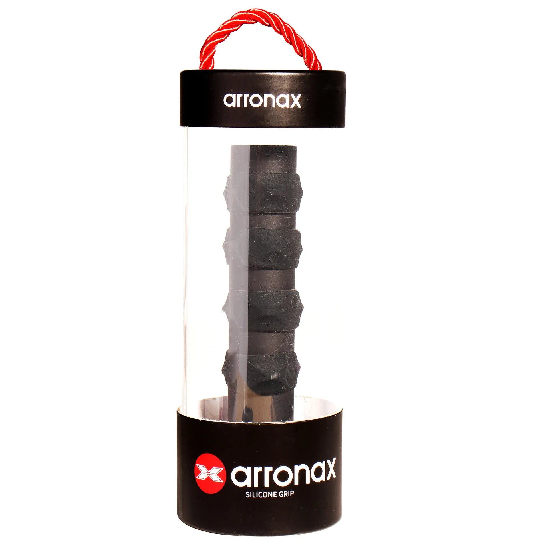 Silicone racket hand grip buckle in multiple colours on a white background.