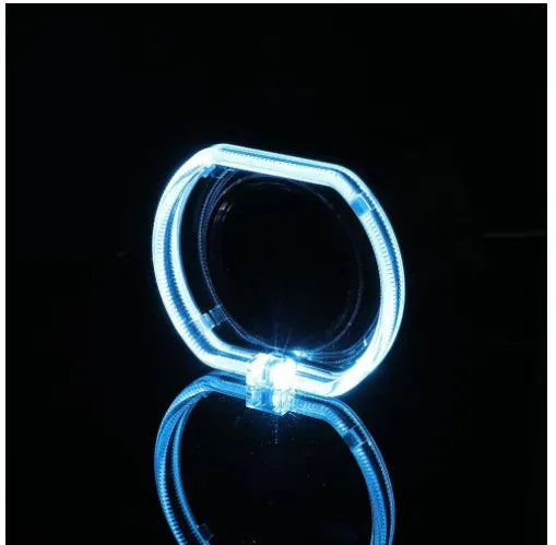 Modified dual lens angel eye headlight with optical guide integrated cover, 10W 1000lm IP65, 2.5 inch black shell