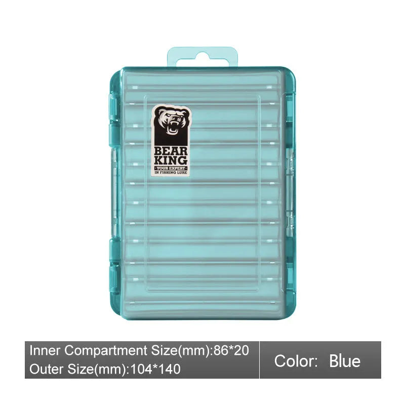 Luya double-sided micro-object box in ABS plastic, 14x10x3.2cm, shown in red for fishing tackle storage