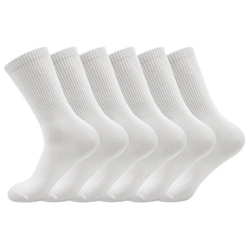 Multi-purpose buffer socks mid-calf polyester cotton free size black white grey sports socks sweat absorption anti-friction