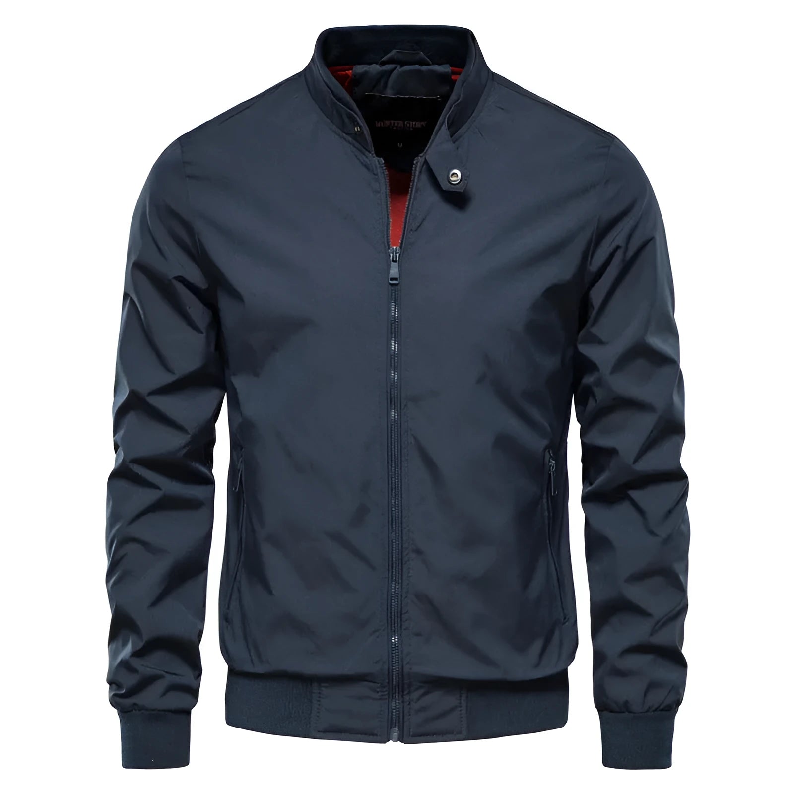 Men's casual thin jacket in polyester available in dark blue, black or army green colours